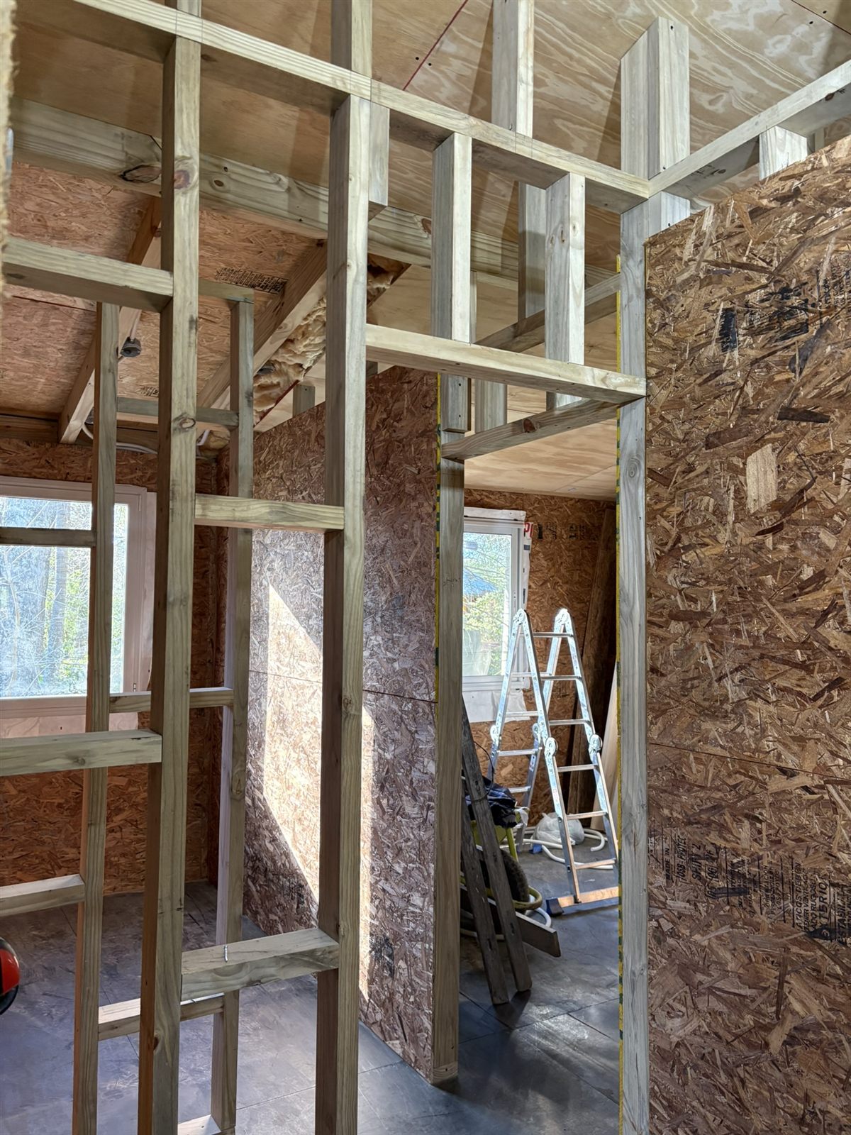 Construcción en madera Isla Delta – interior paso 2